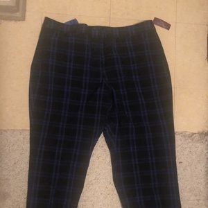 Blue and Black plaid pants